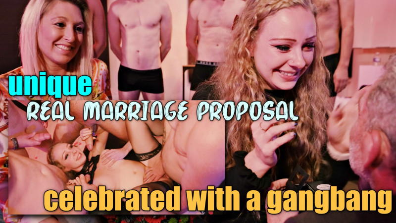 Unique! Real marriage proposal celebrated with a gangbang
